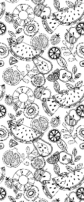 Tenda a rullo per finestra con fantasia di frutti disegnati
