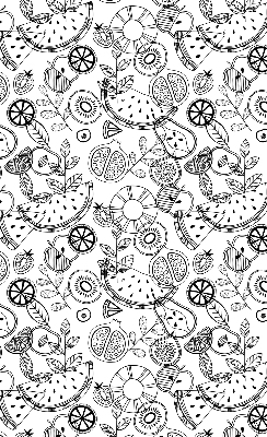 Tenda a rullo per finestra con fantasia di frutti disegnati