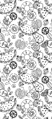 Tenda a rullo per finestra con fantasia di frutti disegnati