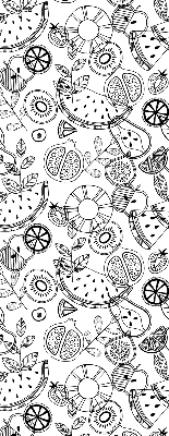 Tenda a rullo per finestra con fantasia di frutti disegnati