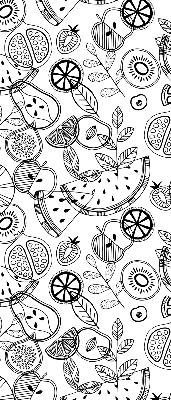 Tenda a rullo per finestra con fantasia di frutti disegnati