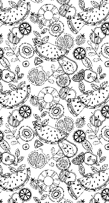 Tenda a rullo per finestra con fantasia di frutti disegnati