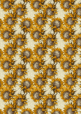 Tenda a rullo in tessuto modello girasole