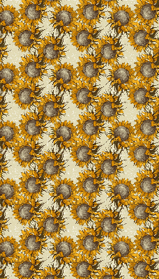 Tenda a rullo in tessuto modello girasole