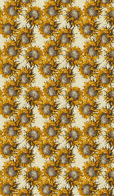 Tenda a rullo in tessuto modello girasole