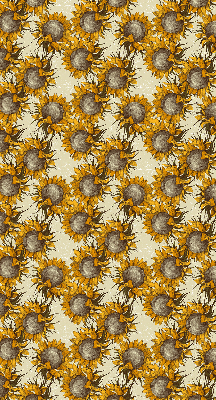 Tenda a rullo in tessuto modello girasole