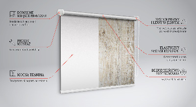 Tenda a rullo in tessuto modello effetto legni leggeri