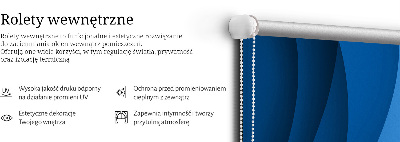 Tenda a rullo per porta finestra con motivo a onde blu