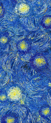 Tenda a rullo per finestra con stampa di un quadro dipinto di blu