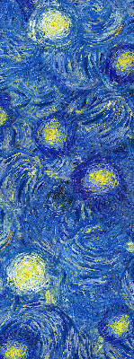 Tenda a rullo per finestra con stampa di un quadro dipinto di blu