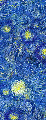 Tenda a rullo per finestra con stampa di un quadro dipinto di blu