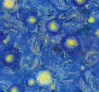 Tenda a rullo per finestra con stampa di un quadro dipinto di blu