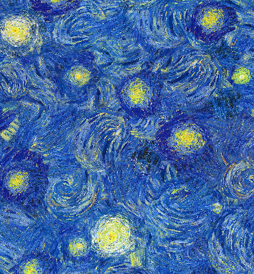 Tenda a rullo per finestra con stampa di un quadro dipinto di blu