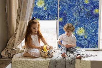 Tenda a rullo per finestra con stampa di un quadro dipinto di blu