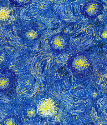 Tenda a rullo per finestra con stampa di un quadro dipinto di blu