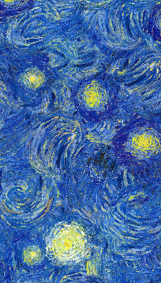 Tenda a rullo per finestra con stampa di un quadro dipinto di blu