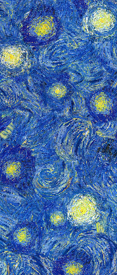 Tenda a rullo per finestra con stampa di un quadro dipinto di blu