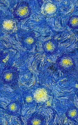 Tenda a rullo per finestra con stampa di un quadro dipinto di blu