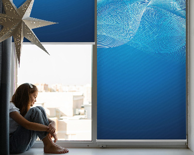 Tenda a rullo interna per finestra con fantasia a tema animazione blu
