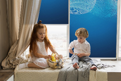 Tenda a rullo interna per finestra con fantasia a tema animazione blu