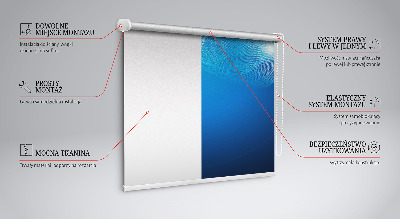 Tenda a rullo interna per finestra con fantasia a tema animazione blu
