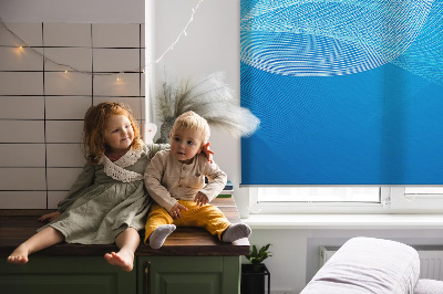 Tenda a rullo interna per finestra con fantasia a tema animazione blu