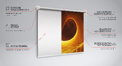 Tenda a rullo per porta finestra con stampa a tema astrazione arancione