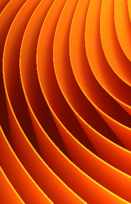 Tenda a rullo da interno con stampa con astrazione arancione
