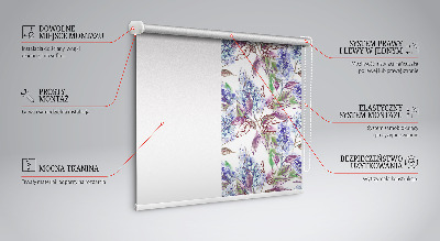 Tenda a rullo da interno con fantasia a fiori estivi