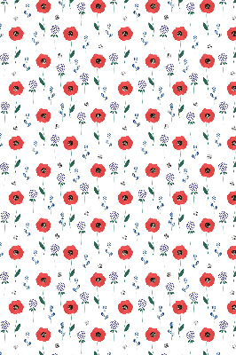 Tenda a rullo interna per finestra con stampa di fiori di papavero