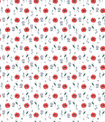 Tenda a rullo interna per finestra con stampa di fiori di papavero