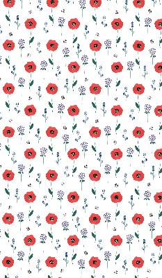 Tenda a rullo interna per finestra con stampa di fiori di papavero