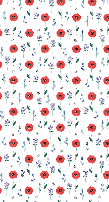 Tenda a rullo interna per finestra con stampa di fiori di papavero