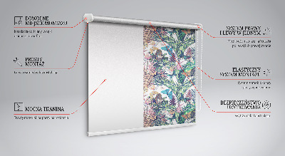 Tenda a rullo da interno con stampa di farfalle sui fiori