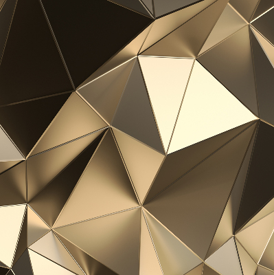 Tenda a rullo per finestra con motivo a triangoli color oro