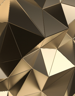 Tenda a rullo per finestra con motivo a triangoli color oro