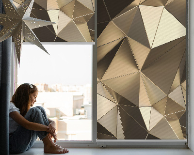 Tenda a rullo per finestra con motivo a triangoli color oro