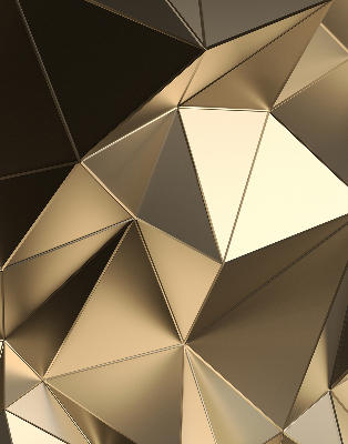 Tenda a rullo per finestra con motivo a triangoli color oro