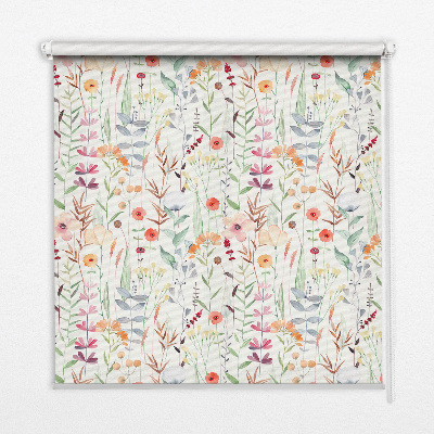 Tenda a rullo per finestra con stampa di fiori colorati