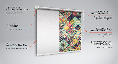 Tenda a rullo interna per finestre con design a piastrelle colorate