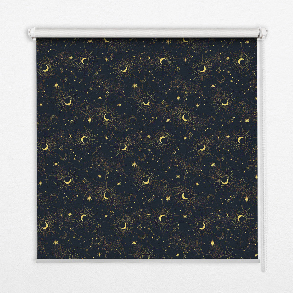 Tenda a rullo da interno con fantasia luna e stelle