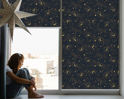 Tenda a rullo da interno con fantasia luna e stelle