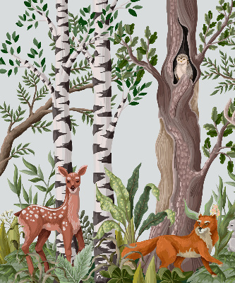 Tenda a rullo da interno con motivo di animali della foresta