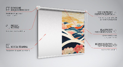 Tenda a rullo per porta finestra con fantasia a motivi floreali