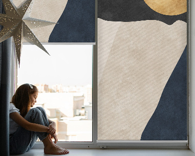 Tenda a rullo con motivo ad astrazione moderna per porta finestra