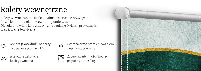 Tenda a rullo per finestra con design a semicerchi concentrici