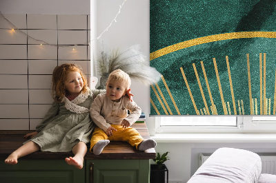 Tenda a rullo per finestra con design a semicerchi concentrici