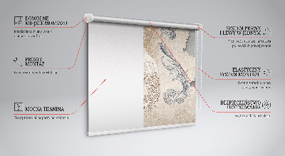 Tenda a rullo interna per finestra con stampa di uccelli in stile vintage