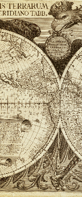 Tenda a rullo per finestra con stampa di una vecchia mappa del mondo