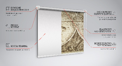 Tenda a rullo per finestra con stampa di una vecchia mappa del mondo